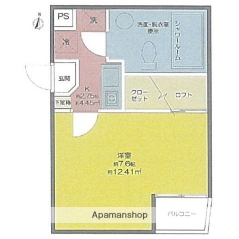 コンフォート泉(1K/3階)の間取り写真