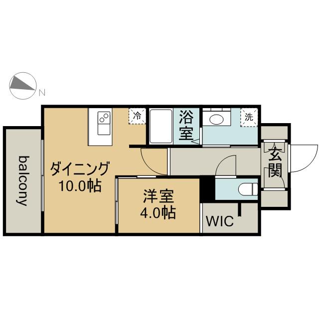 プレサンス丸の内レジデンス(1LDK/10階)の間取り写真