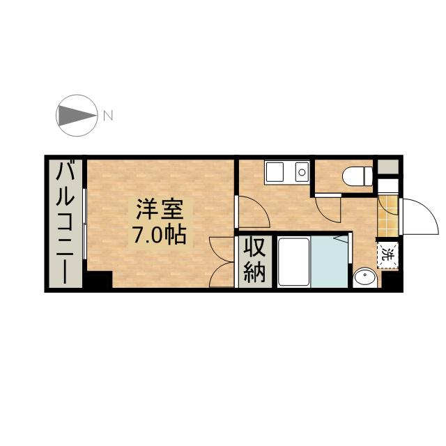 セントラル ウイング(1K/2階)の間取り写真