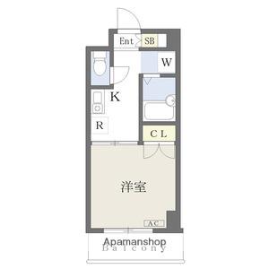 SPACE DUKE(1K/6階)の間取り写真