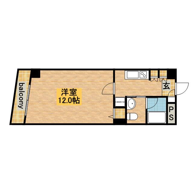 エスポアール光洋(1K/4階)の間取り写真