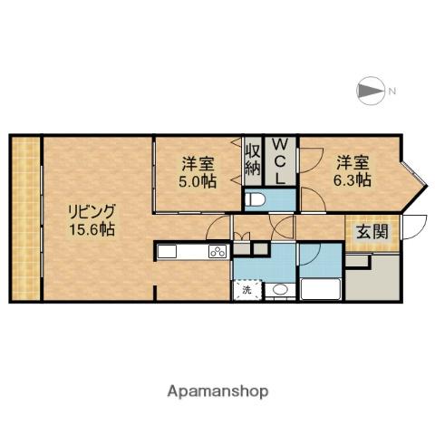 MELIV上前津(2LDK/4階)の間取り写真