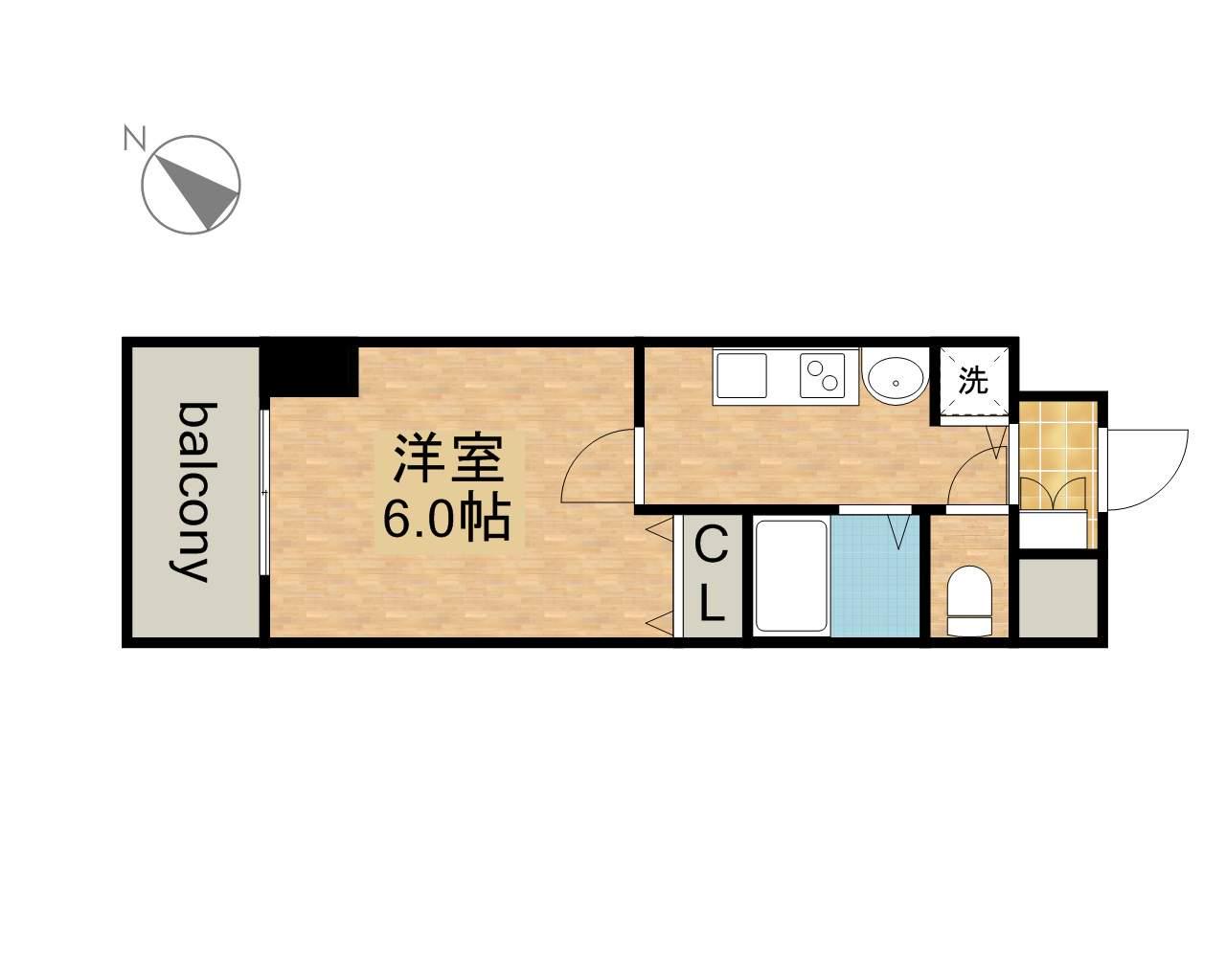 プレサンス新栄リミックス(1K/8階)の間取り写真