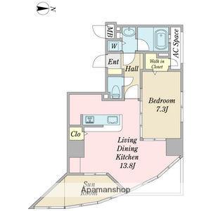 プロシード金山Ⅱ(1LDK/13階)の間取り写真