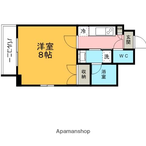 レジデンス金山スクエア(1K/8階)の間取り写真