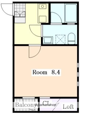 ウェリナ吹上(1K/3階)の間取り写真