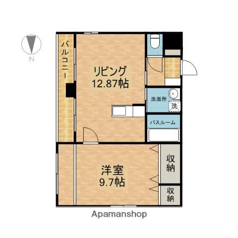 メゾンアンブリック(1LDK/4階)の間取り写真