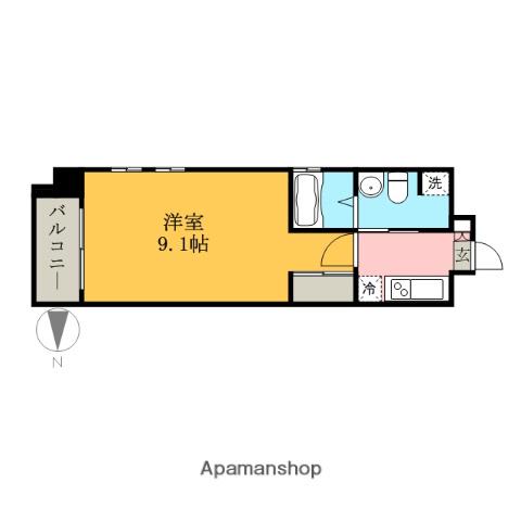 プレシャスコート金山(1K/3階)の間取り写真