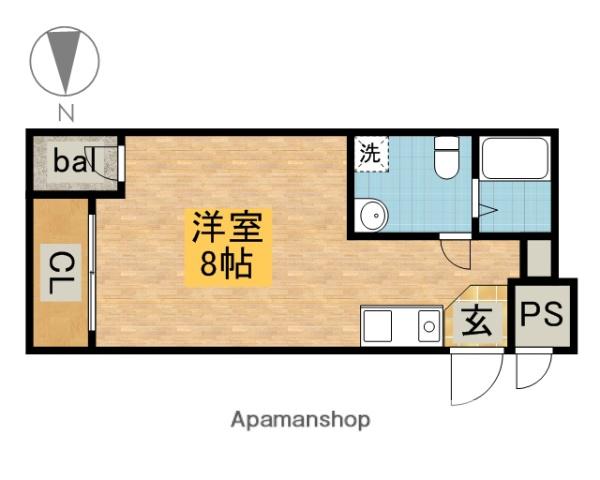 フォルテ桜山(1K/2階)の間取り写真