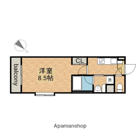 タウンライフ千種(1K/6階)の間取り写真