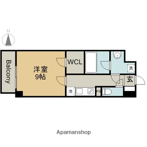 TWIN OWLS(1K/10階)の間取り写真