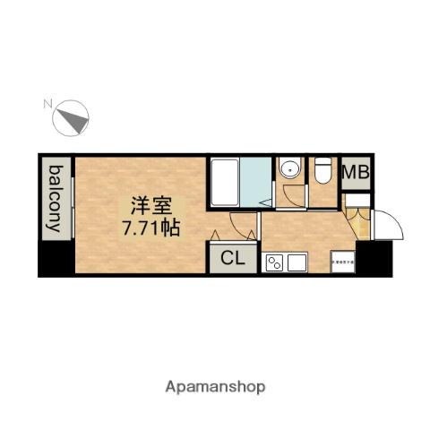 アルフィーレ新栄(1K/8階)の間取り写真