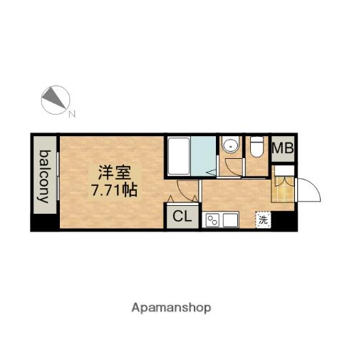 アルフィーレ新栄(1K/8階)の間取り写真