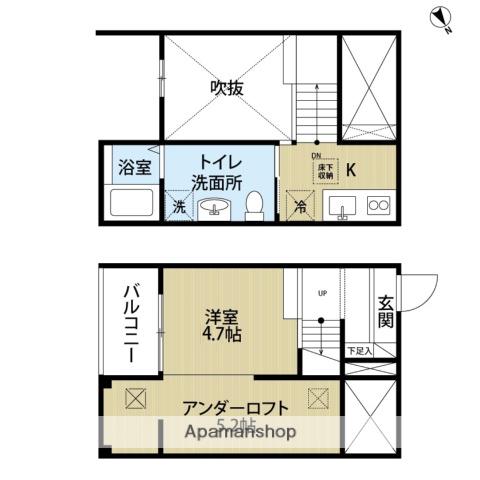 LENDROIT APAISANT (ワンルーム/2階)の間取り写真