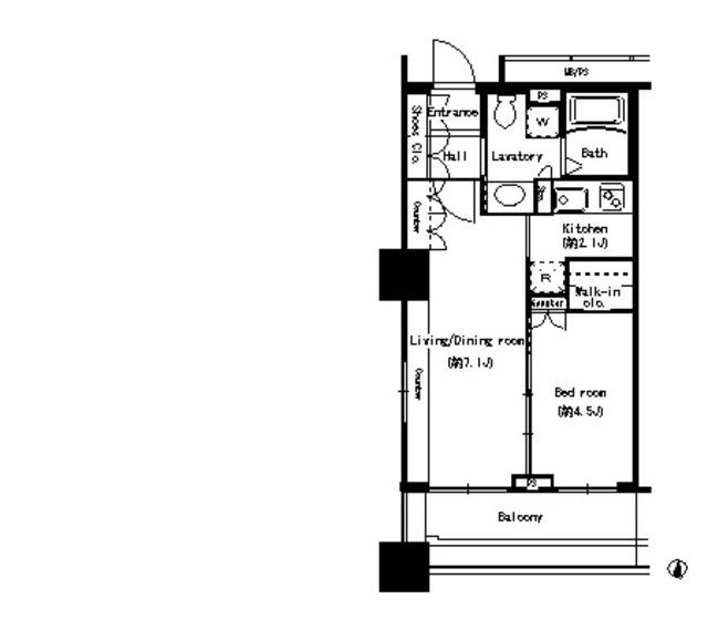 パークアクシス名駅南(1LDK/6階)の間取り写真
