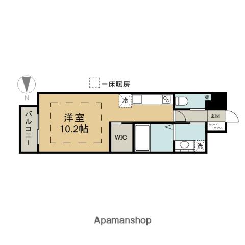 RIVO瑞穂通(ワンルーム/6階)の間取り写真