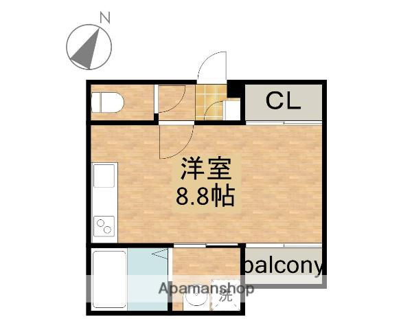 GRANDTIC ROOMS 白金(ワンルーム/1階)の間取り写真