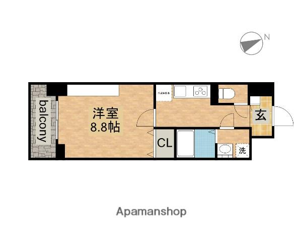 アーデル ドルフ(1K/6階)の間取り写真