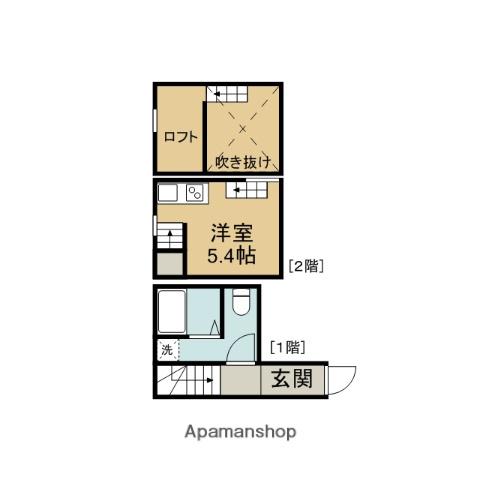 ラフィーカ金山(1K/1階)の間取り写真