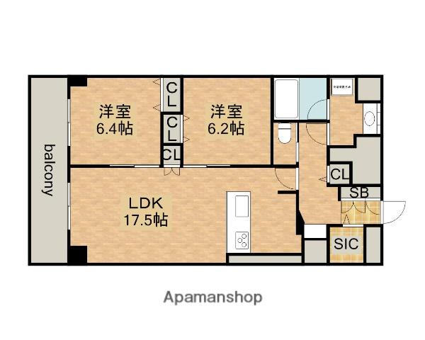 グランルクレ新栄ウエスト(2LDK/10階)の間取り写真