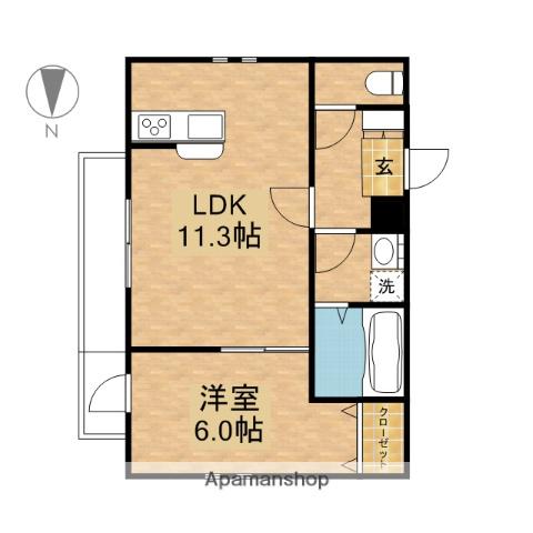 アメニティ金山(1LDK/2階)の間取り写真