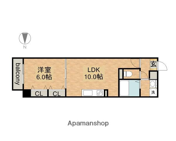 ラ・メゾン輝(1LDK/8階)の間取り写真