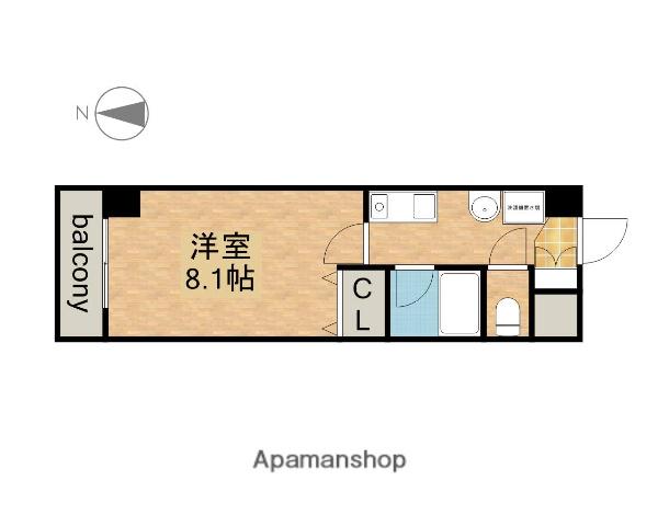 ヒルズ新栄3号館(1K/10階)の間取り写真