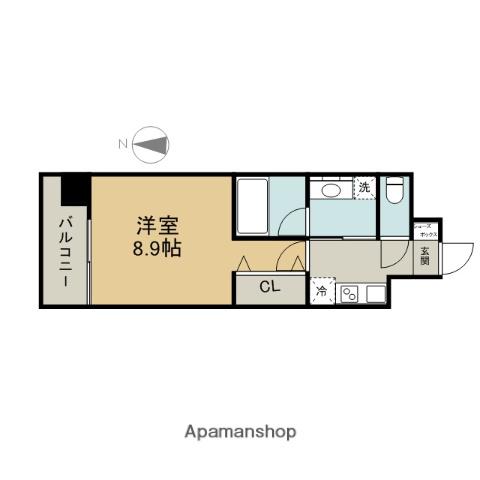 ステージグランデ山王(1K/5階)の間取り写真