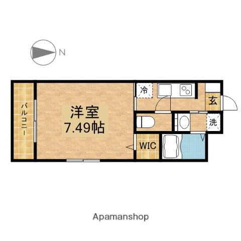 UNROOM(1K/7階)の間取り写真