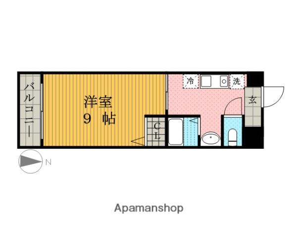 リヴェール山王(1DK/3階)の間取り写真