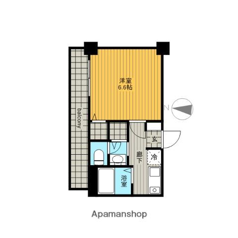 プレミアムコート名古屋金山インテルノ(1K/9階)の間取り写真