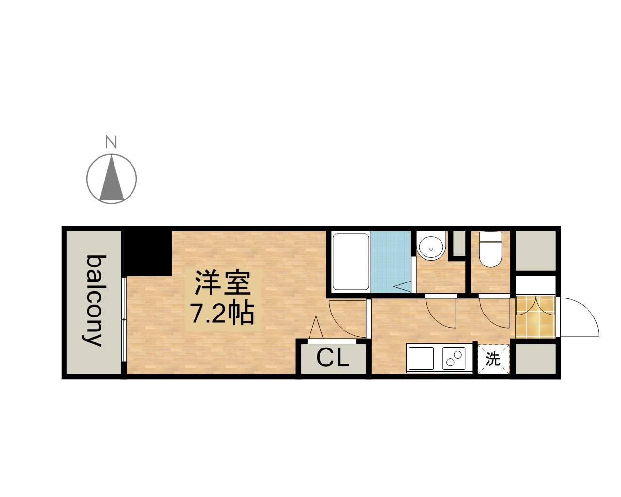 プレサンス久屋大通公園セラフィ(1K/9階)の間取り写真
