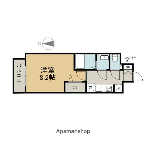 プレサンス広小路通パルス(1K/5階)の間取り写真