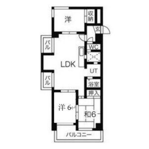 ユニバースビル(3LDK/2階)の間取り写真
