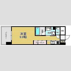 エスペランサ上前津(ワンルーム/14階)の間取り写真