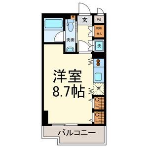 グランルージュ栄Ⅱ(ワンルーム/6階)の間取り写真