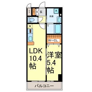 マイアトリア栄(1LDK/10階)の間取り写真