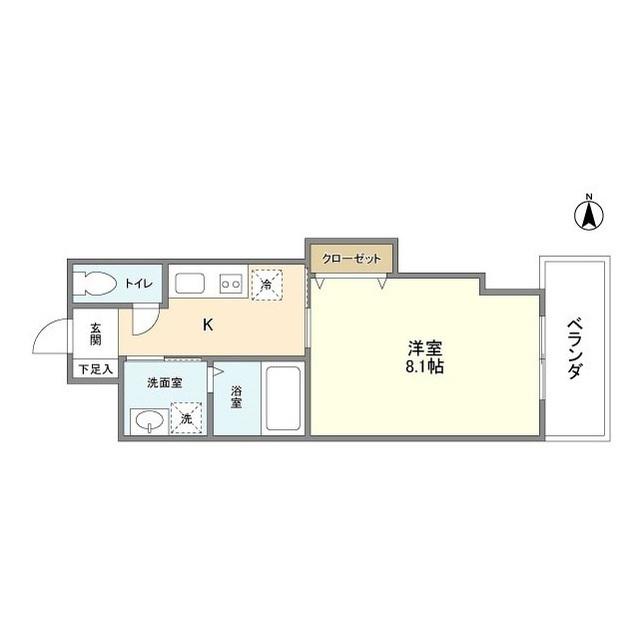エルメディオ千種(1K/8階)の間取り写真