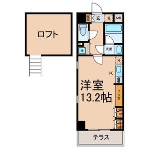 ADD WISTARIA 1(ワンルーム/1階)の間取り写真