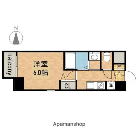 エステムコート名古屋新栄Ⅱアリーナ(1K/8階)の間取り写真