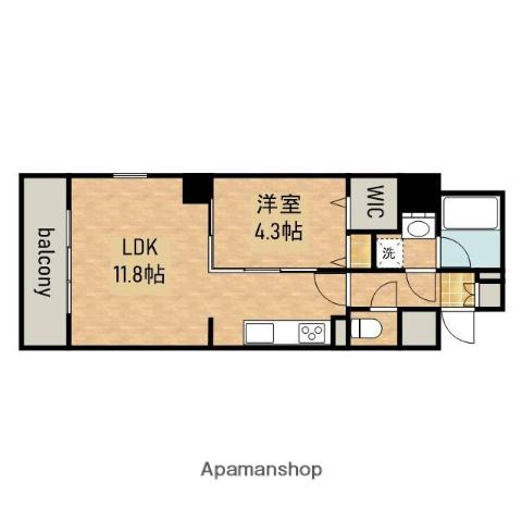 ポルタニグラ千種(1LDK/3階)の間取り写真