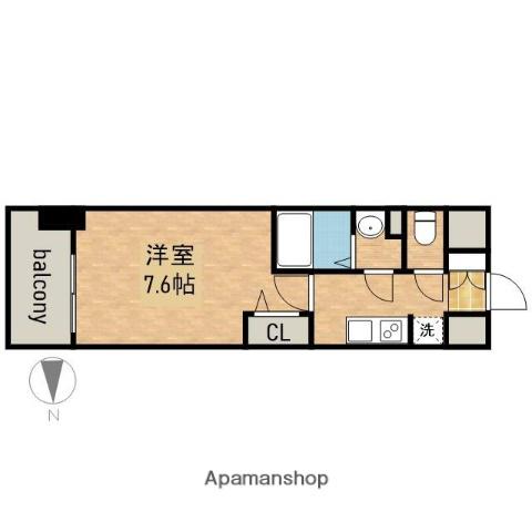 メイクスデザイン上前津(1K/9階)の間取り写真