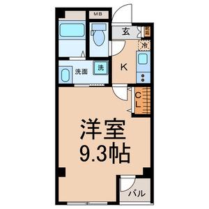 トミテラス(1K/4階)の間取り写真