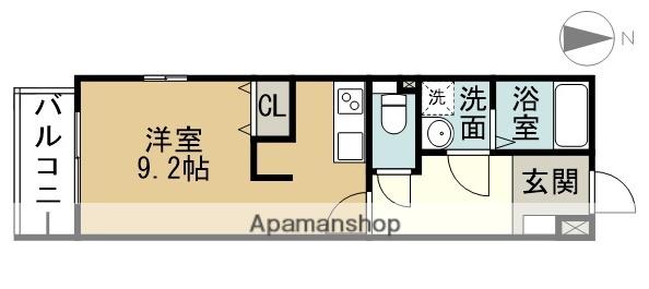 ルシエル東海通ノース(ワンルーム/3階)の間取り写真