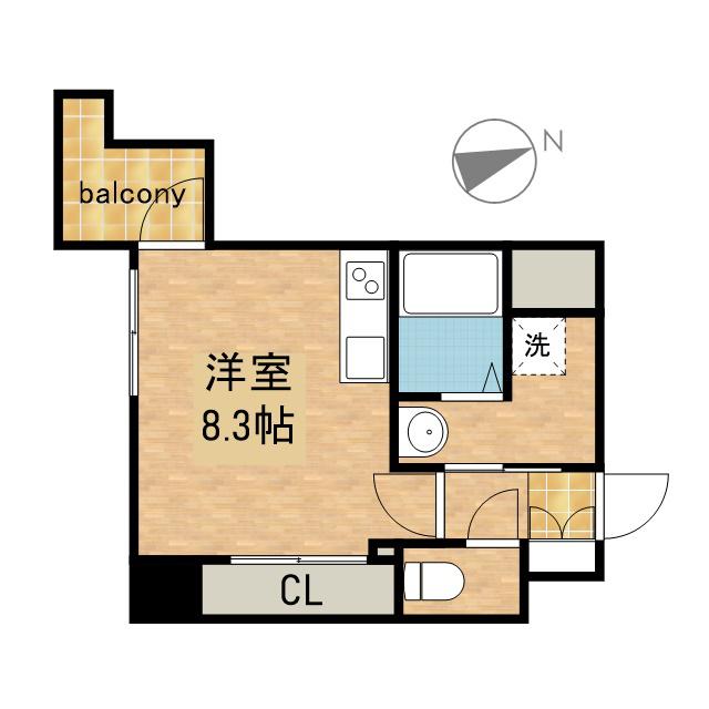 PLATZ TACHIBANA(ワンルーム/7階)の間取り写真