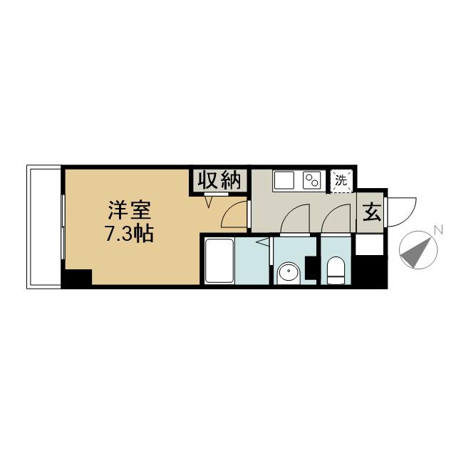 プレサンス新栄リベラ(1K/6階)の間取り写真