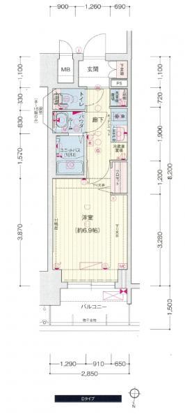 プレサンスTHE久屋大通レジェンド(1K/13階)の間取り写真