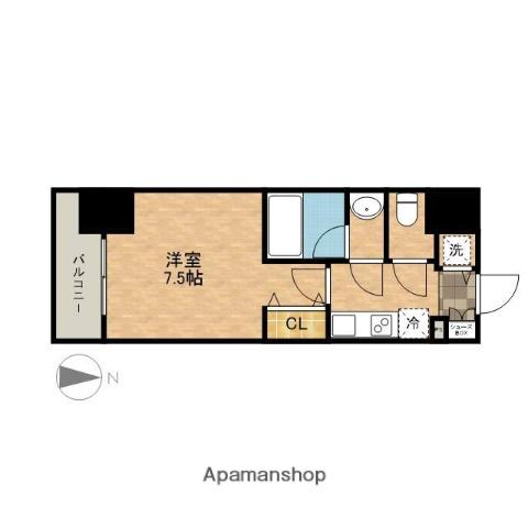 ブランシエスタ東別院(1K/9階)の間取り写真