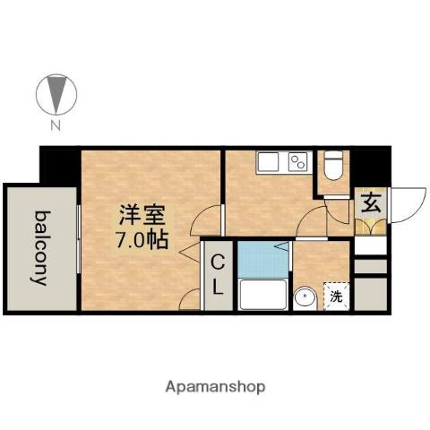 エスリード大須観音プリモ(1K/5階)の間取り写真