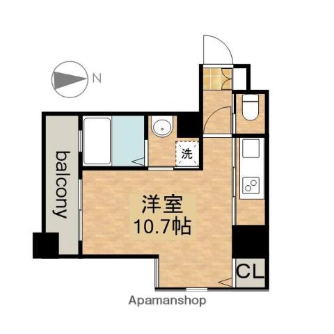 SPACE BEAT(ワンルーム/8階)の間取り写真